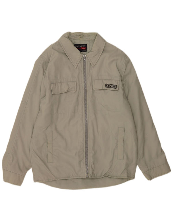 Jaqueta utilitária masculina Levi's UK 40 grande cinza poliamida