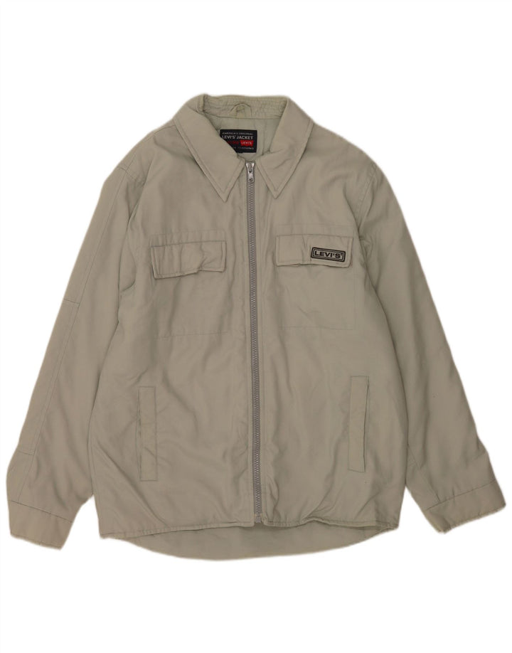 Jaqueta utilitária masculina Levi's UK 40 grande cinza poliamida