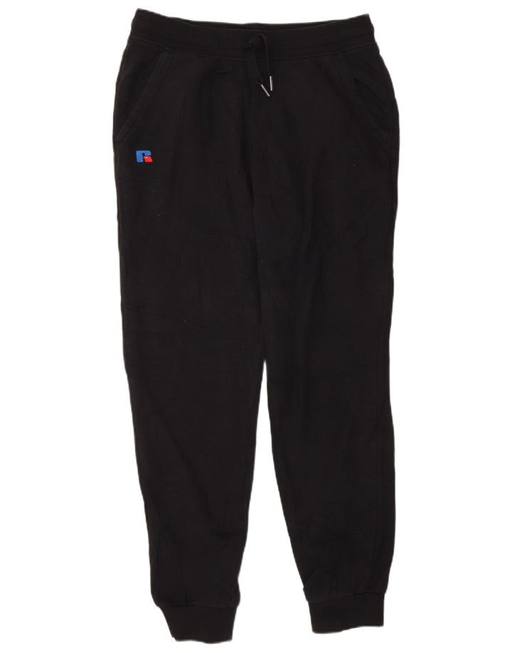 Russell Athletic Mens Calças de treino Joggers médio algodão preto