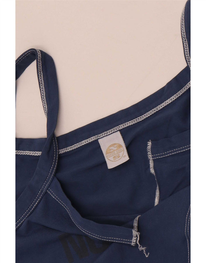 North Sails Womens Graphic Cami Top Reino Unido 14 Grande Algodão Azul Marinho