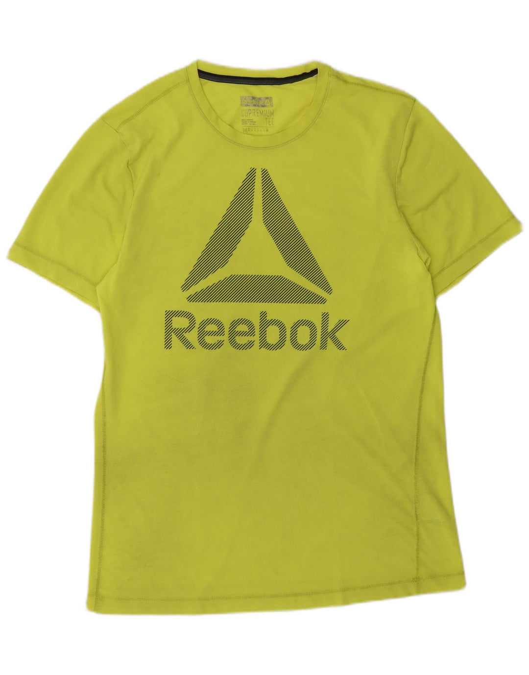 Reebok Mens Graphic T-Shirt Top Médio Poliéster Verde