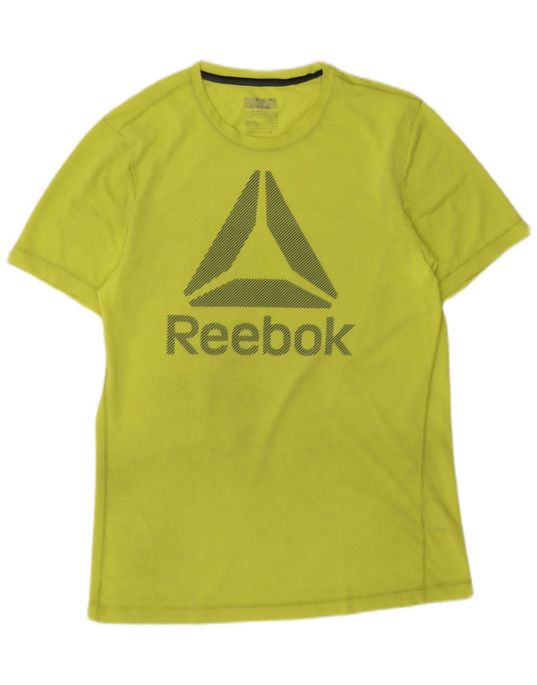 Reebok Mens Graphic T-Shirt Top Médio Poliéster Verde