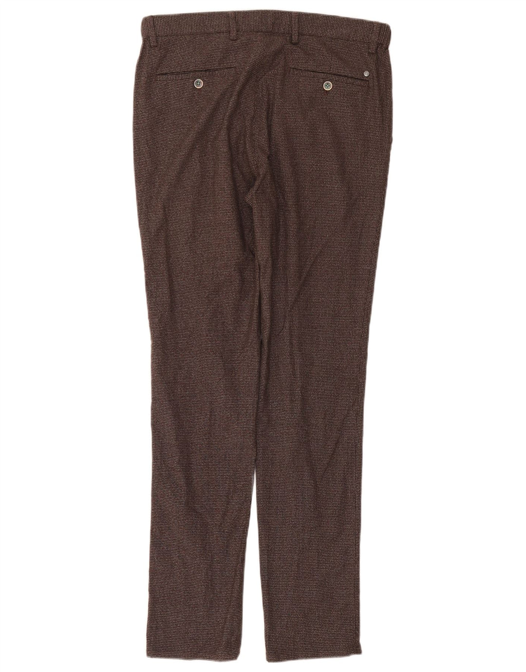 Calça Chino Masculina Massimo Dutti UE 42 Grande W32 L32 Marrom Houndstooth