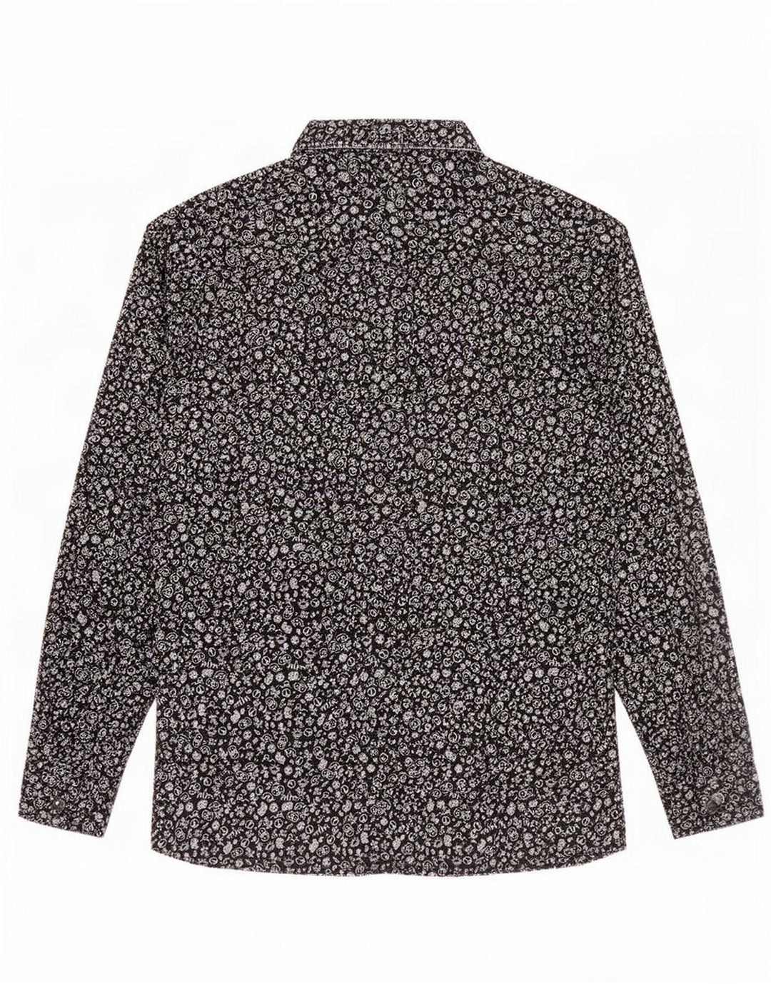 Camisa masculina com estampa abstrata Abercrombie & Fitch pequena preta