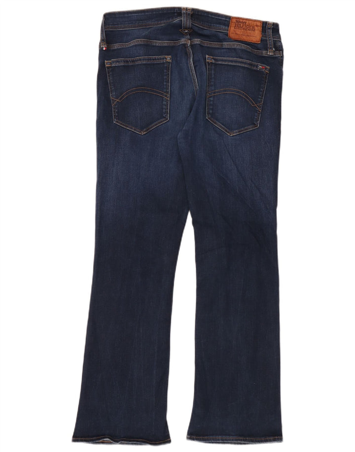 Tommy Hilfiger Masculino Zathan Bootcut Jeans W34 L30 Azul Marinho Algodão