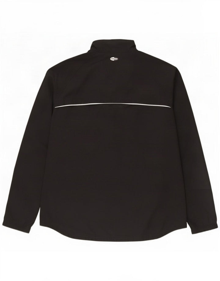 Adidas Womens Tracksuit Top Jacket UK 16 Grande Poliéster Preto