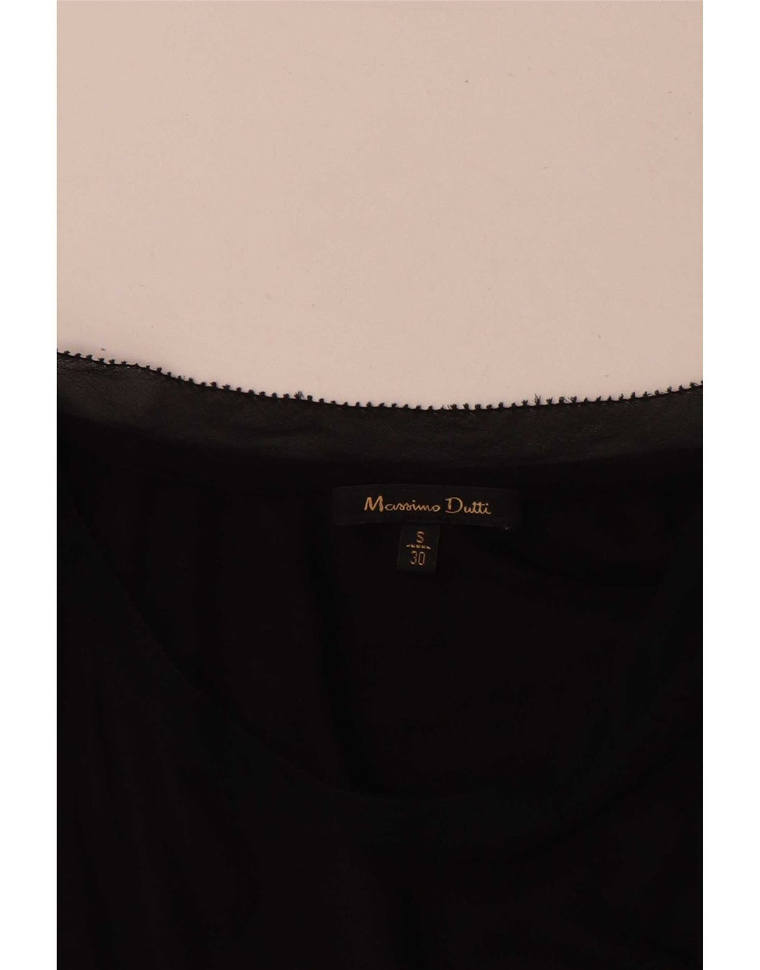 Blusa feminina sem mangas Massimo Dutti Reino Unido 10 pequena preta