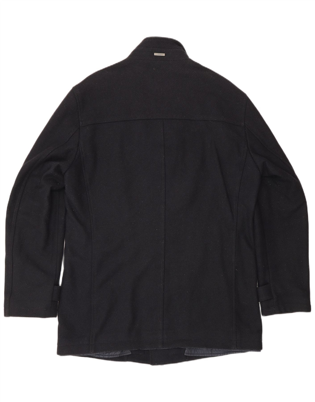 Sobretudo masculino Hugo Boss EU 50 grande lã azul marinho