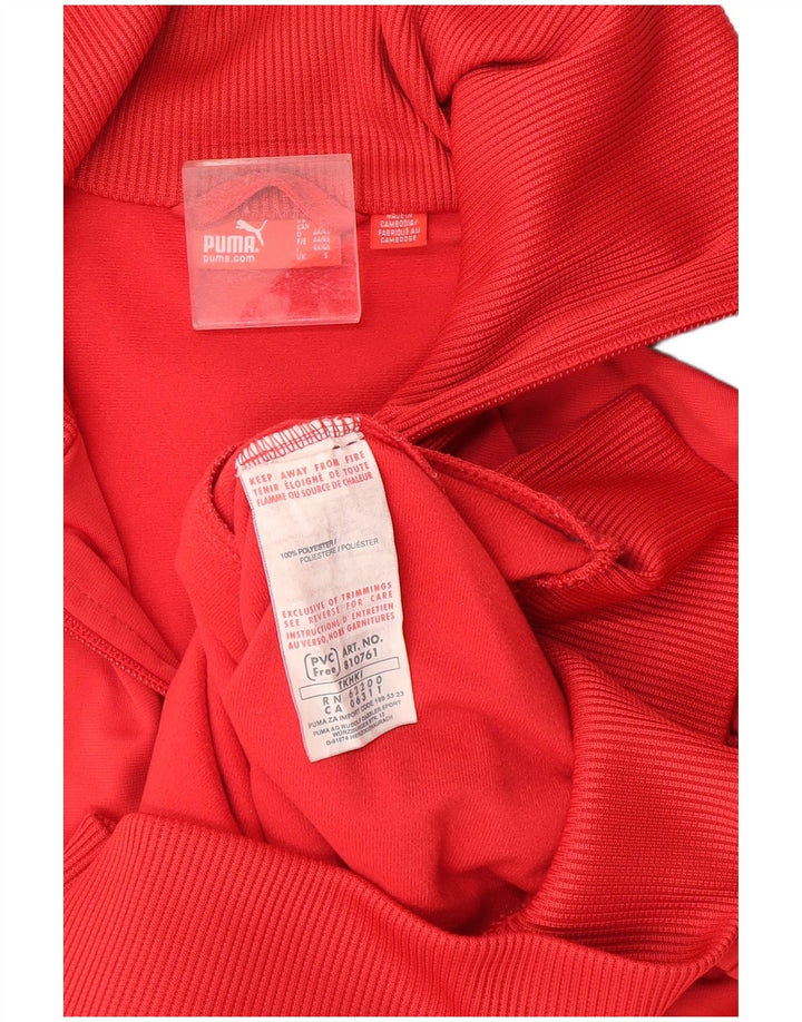 Puma Mens Tracksuit Top Jacket Pequeno Poliéster Colorblock Vermelho