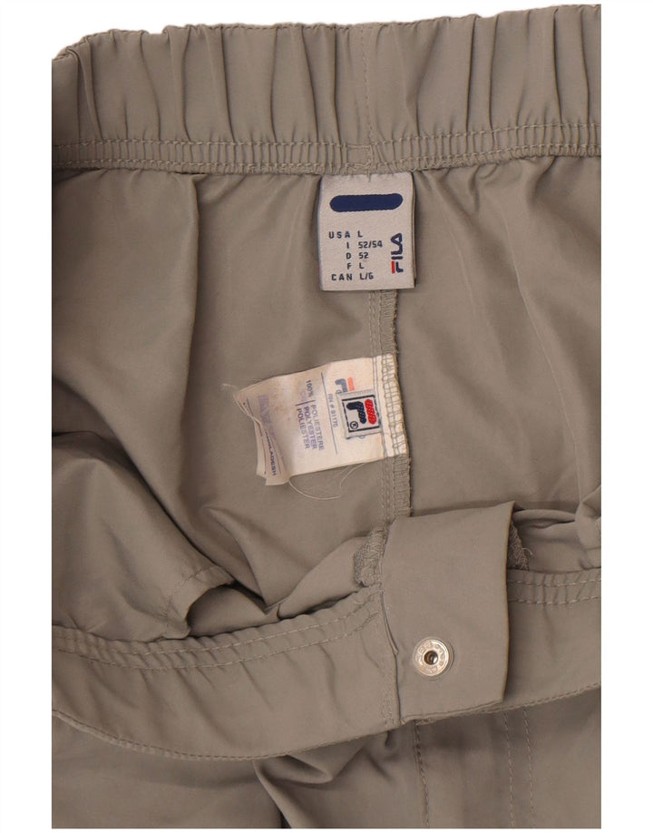 Fila Bermuda Masculina Grande W34 Cinza Poliéster