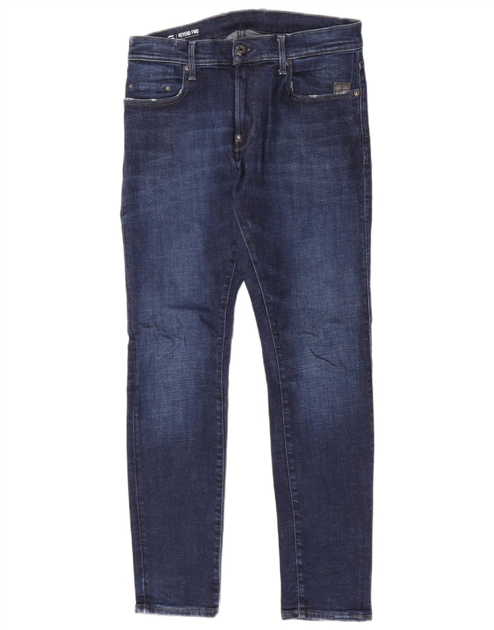 G-Star Masculino Revend Slim Jeans W32 L32 Azul Algodão