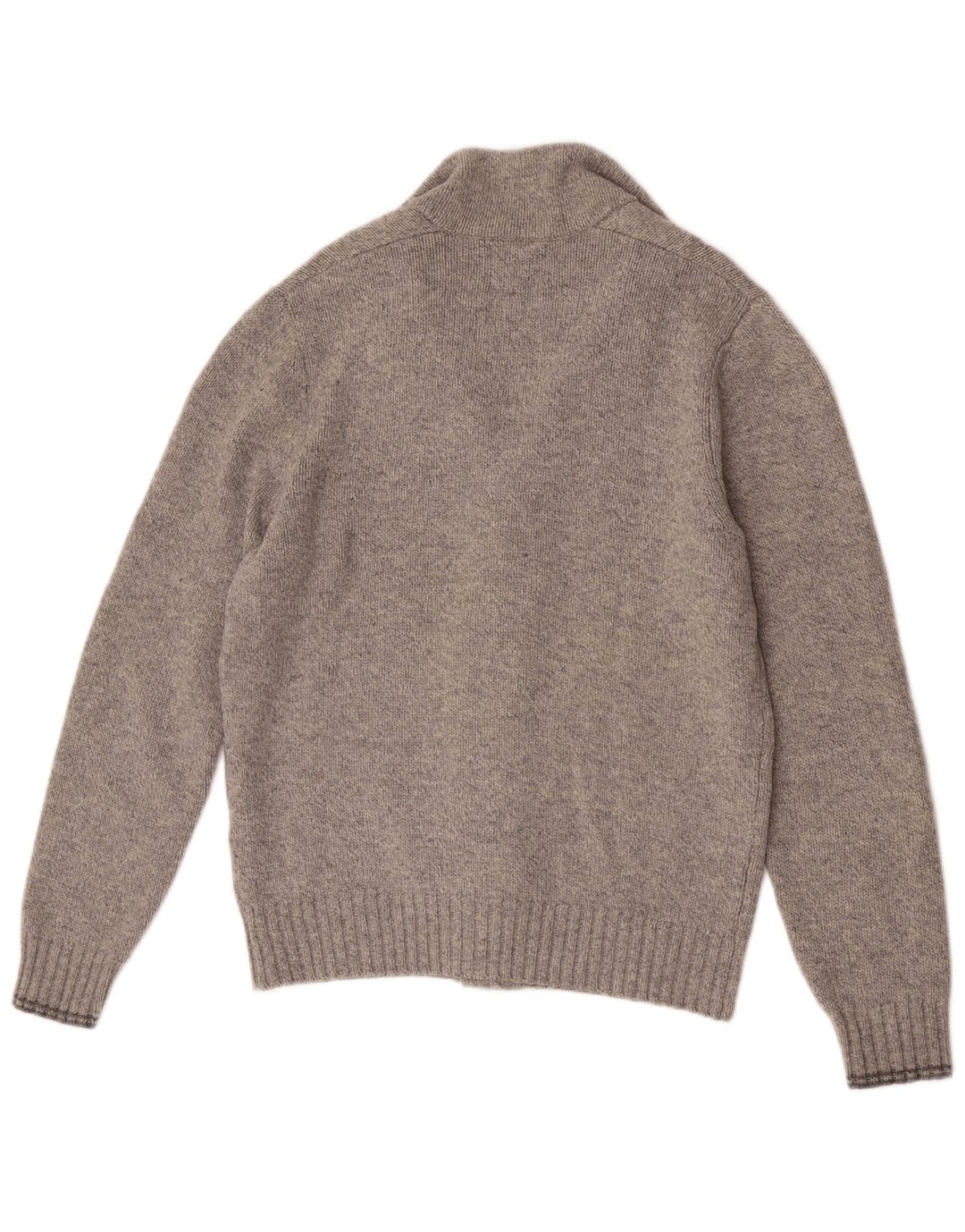 Woolrich Suéter Cardigan Masculino Lã Cinza Médio