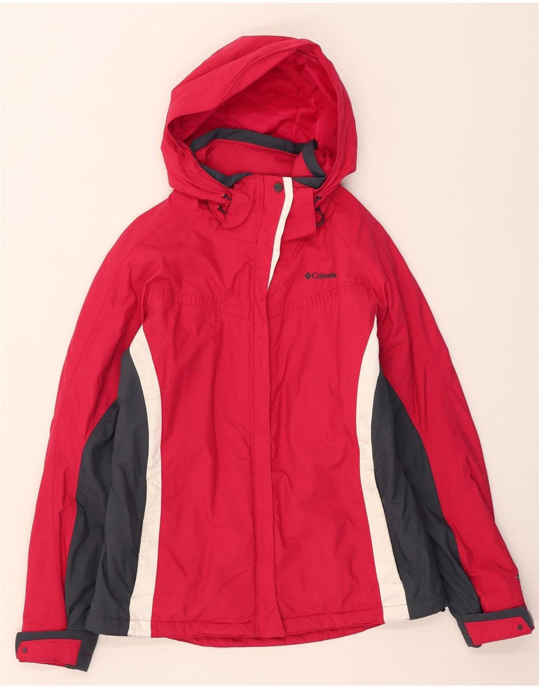 Jaqueta de esqui com capuz Columbia Womens Omni-Tech UK 12 Medium Red Colourblock