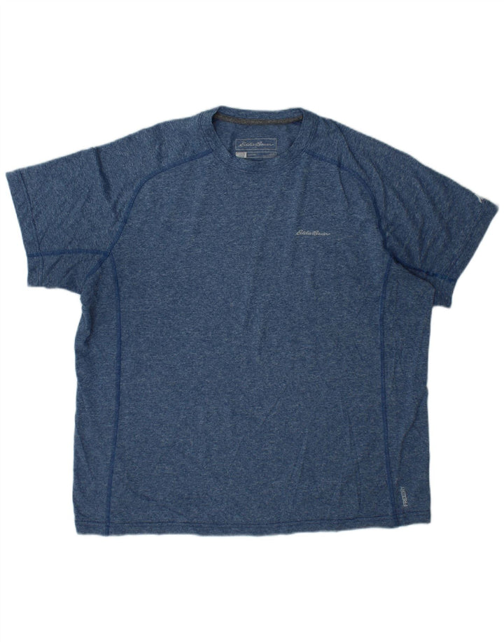 EDDIE BAUER Camiseta masculina grande poliéster manchado azul