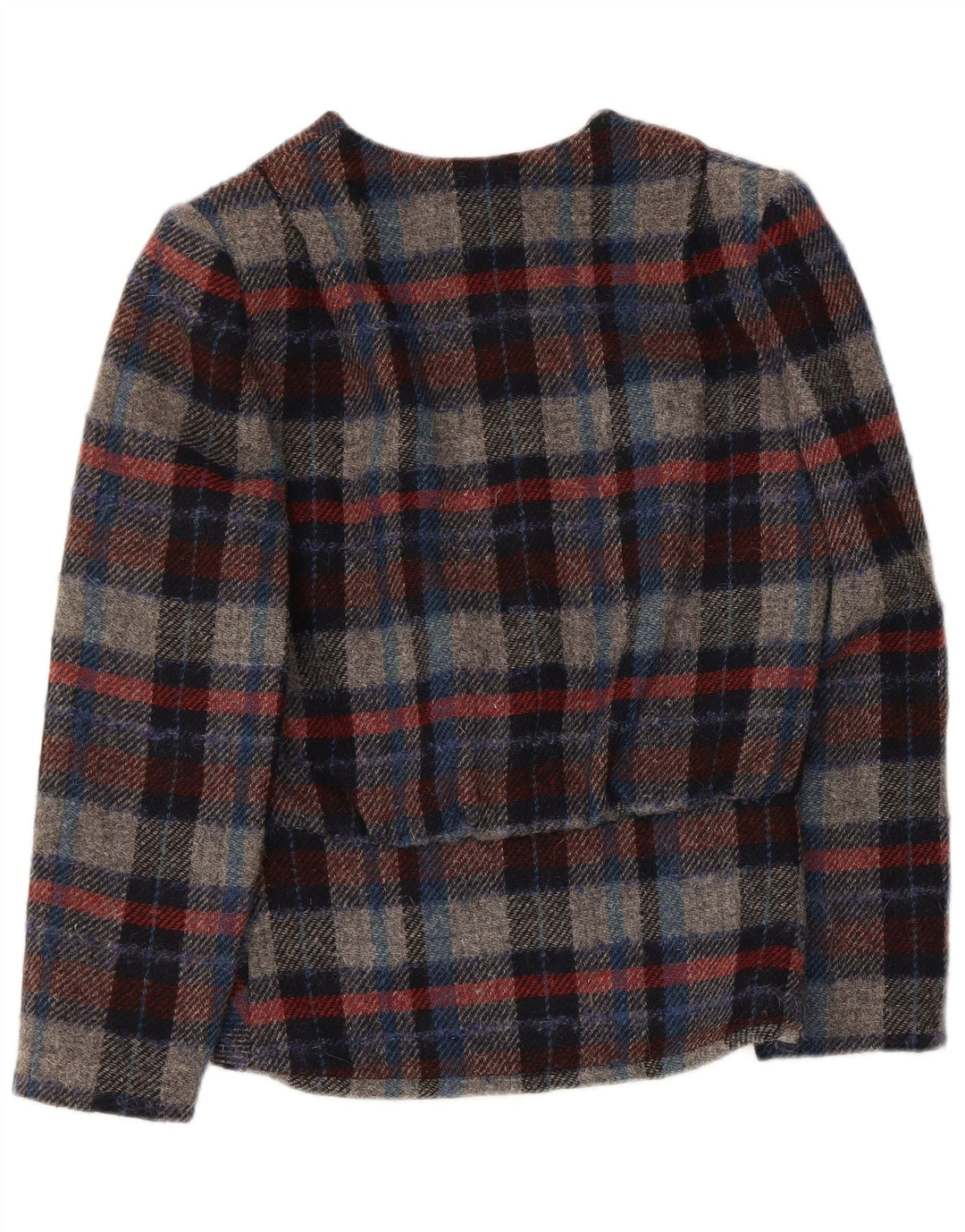 Jaqueta blazer feminina Erreuno com 1 botão IT 42 lã xadrez média multicolorida