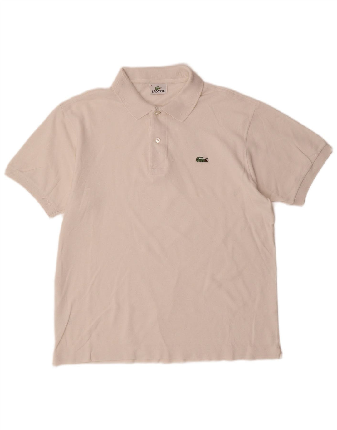 Camisa polo masculina LACOSTE tamanho 4 médio algodão branco