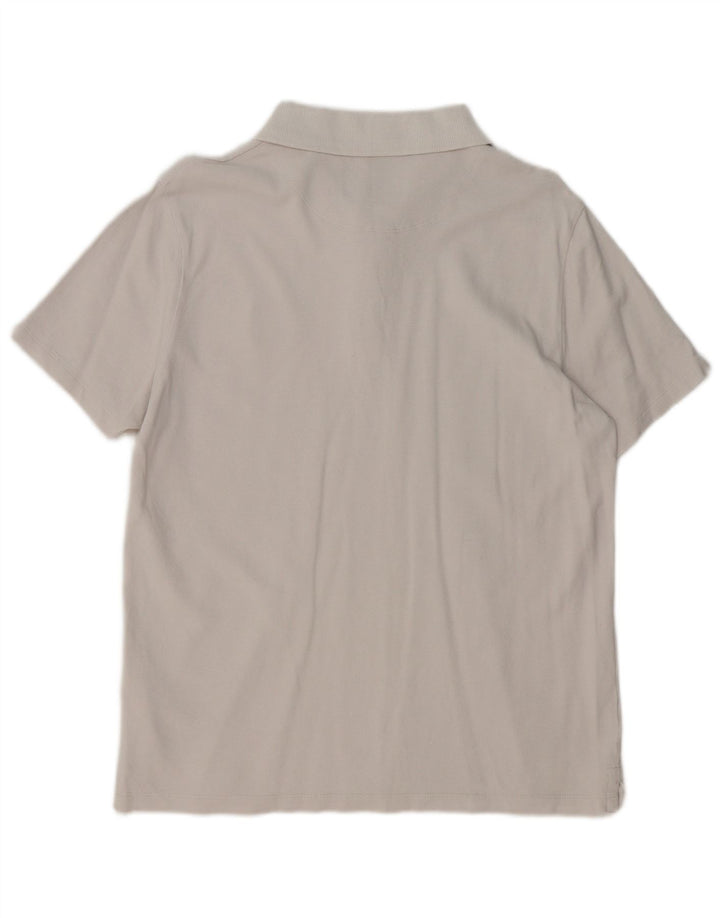 Camisa polo masculina LYLE & SCOTT grande de algodão branco