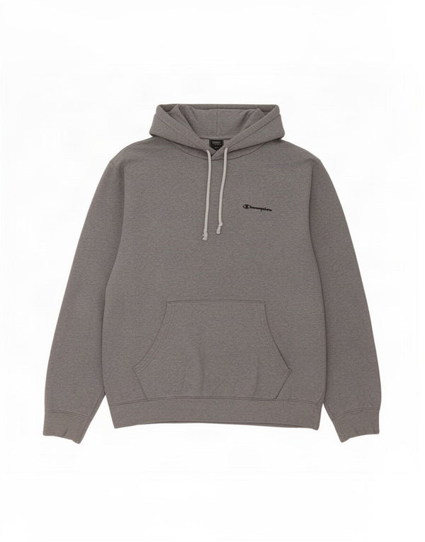 Champion masculino moletom com capuz XL algodão cinza