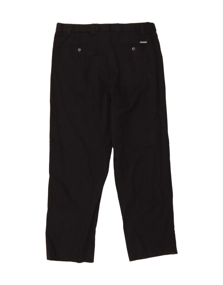 EDDIE BAUER Mens Straight Chino Trousers W38 L33 Black Cotton Vintage Eddie Bauer and Second-Hand Eddie Bauer from Messina Hembry 