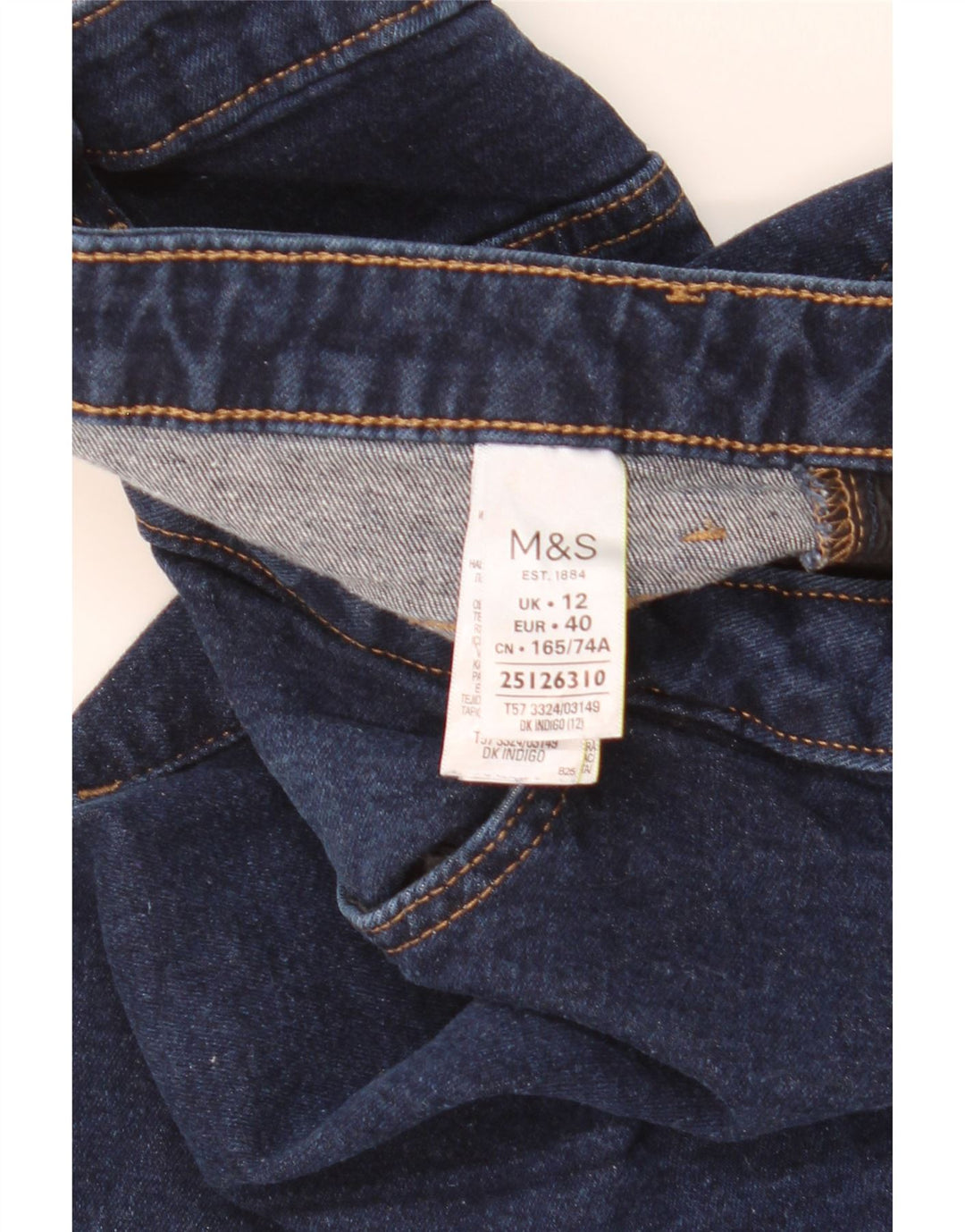 Shorts jeans feminino Marks & Spencer UK 12 médio W30 algodão azul marinho