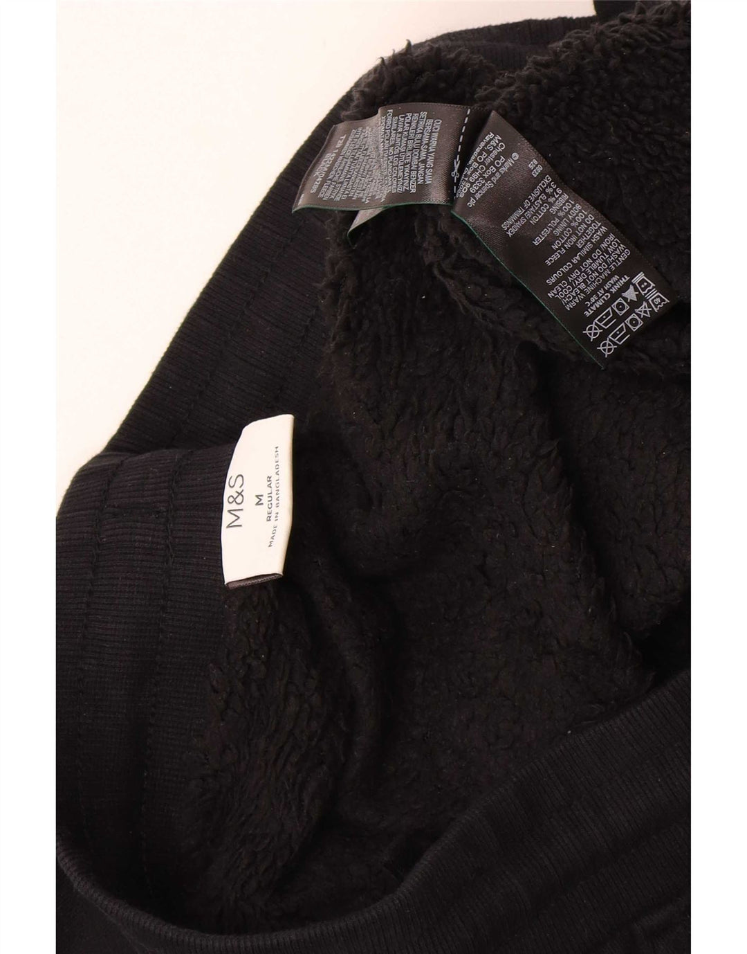 Calça esportiva masculina Marks & Spencer, joggers, algodão preto médio