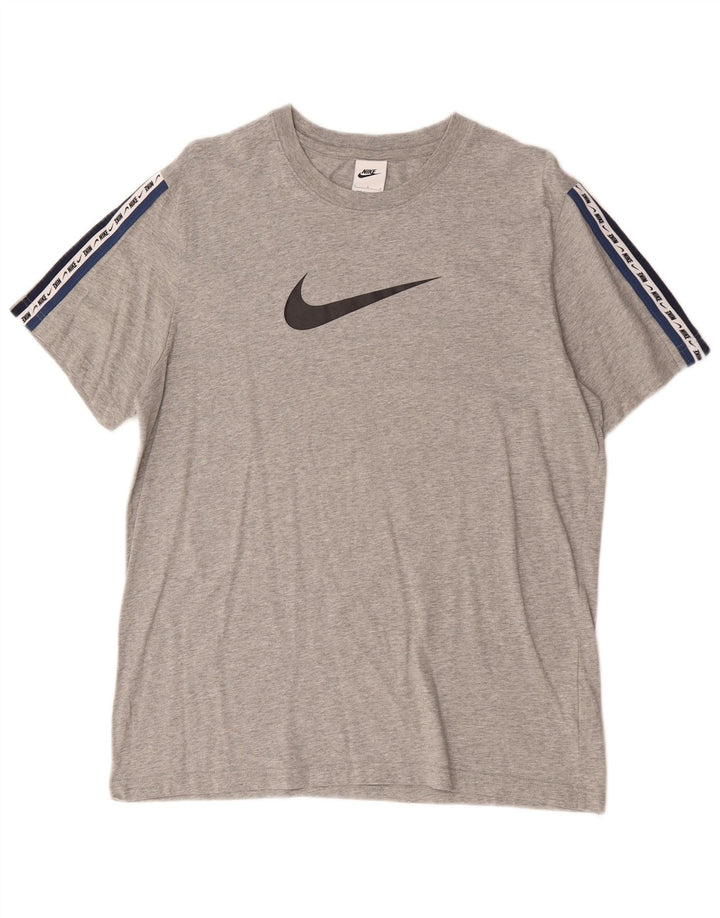 Camiseta gráfica masculina Nike grande algodão cinza