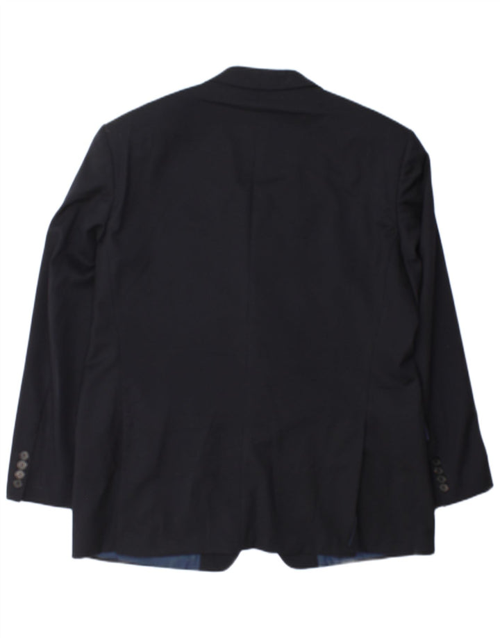 Jaqueta Blazer Masculina Hugo Boss com 3 Botões Reino Unido 38 Azul Marinho Médio