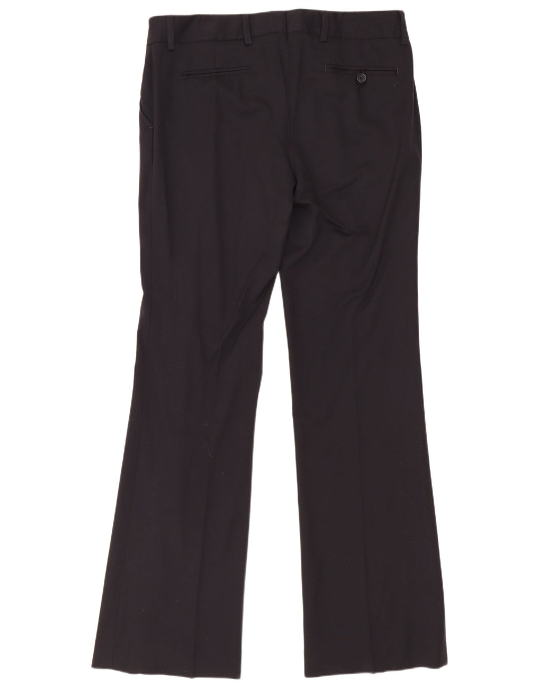 Calça feminina Gant Bootcut Suit Reino Unido 12 Médio W34 L33 Lã Preta