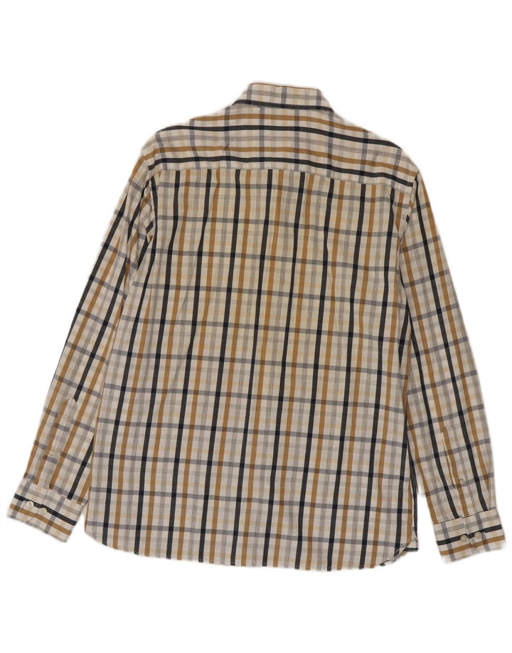 Camisa masculina Marks & Spencer Blue Harbor média de algodão multicolorido