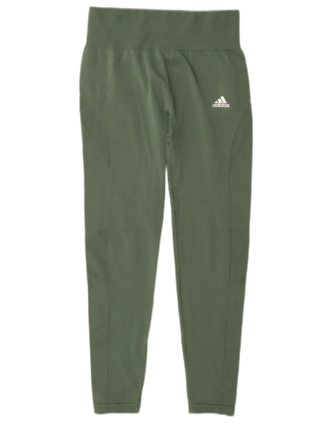 Leggings Adidas Femininas UK 8/10 Pequenas Verdes Poliéster