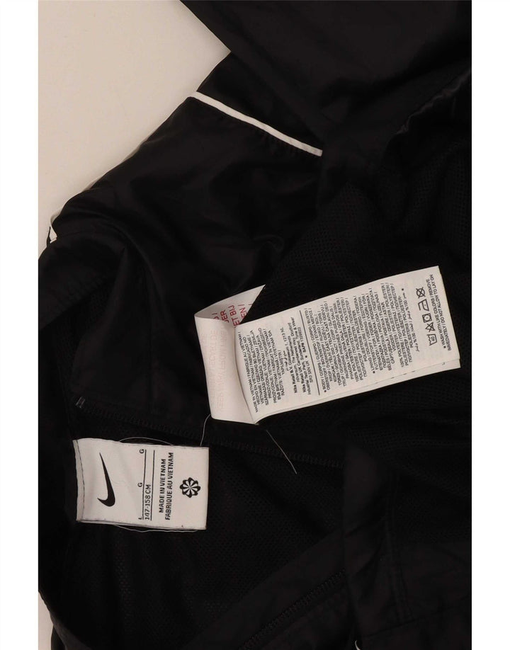 Jaqueta de chuva Nike Boys 12-13 anos grande poliéster preto