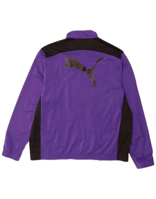 PUMA Mens Graphic Tracksuit Top Jaqueta 3XL Roxo Colourblock Poliéster