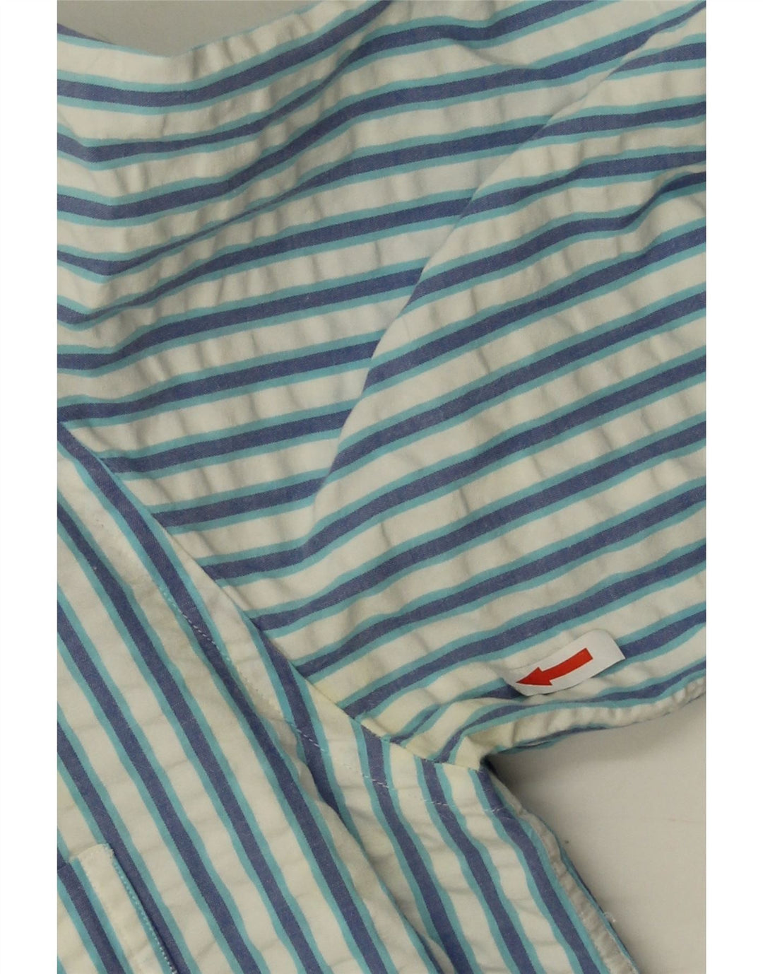 Camisa masculina Best Company grande algodão listrado azul