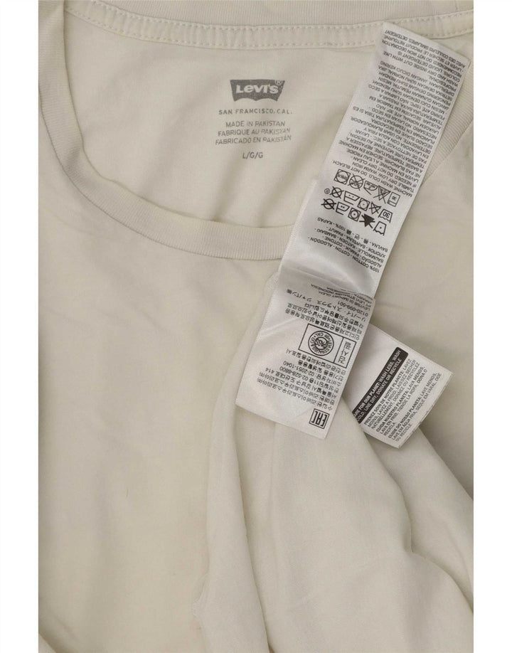 Camiseta masculina Levi's Top grande de algodão branco