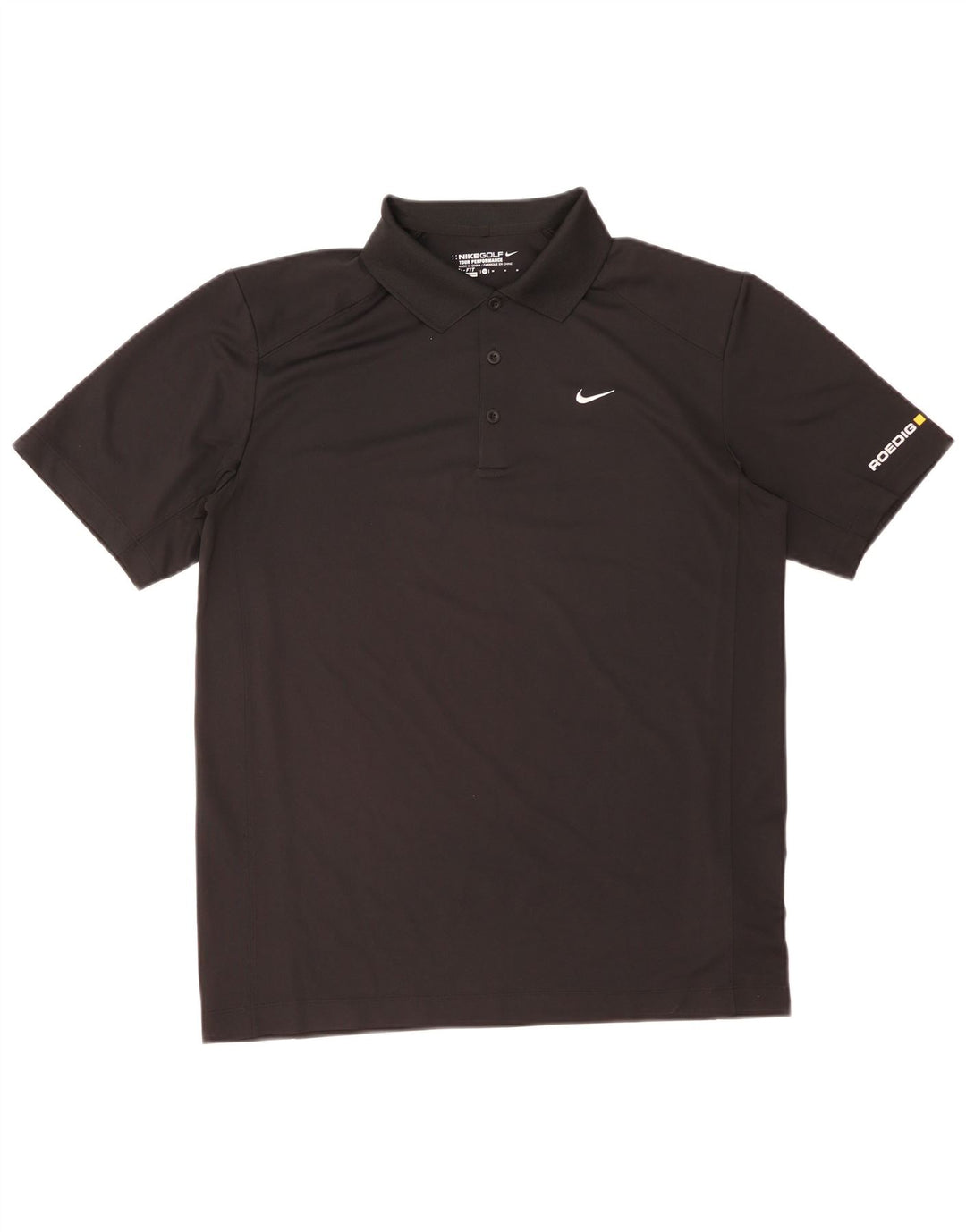 Camisa polo masculina Nike Dri Fit Graphic média preta poliéster