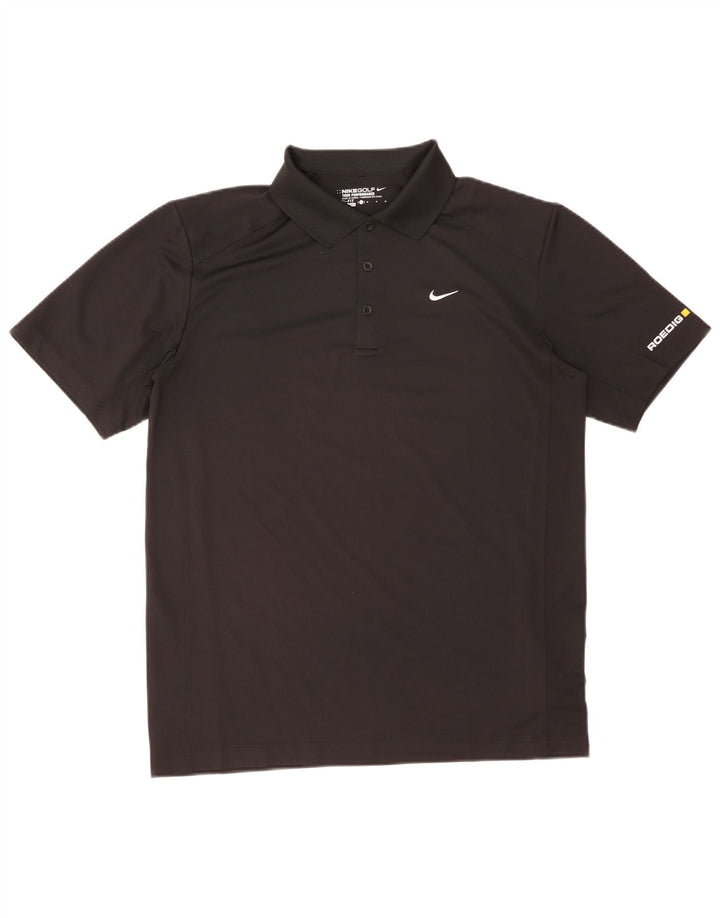 Camisa polo masculina Nike Dri Fit Graphic média preta poliéster