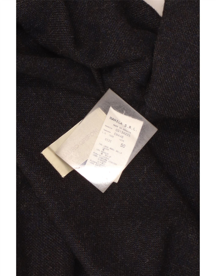 Jaqueta blazer masculina Mauro Grifoni com peito duplo IT 50 grande azul marinho