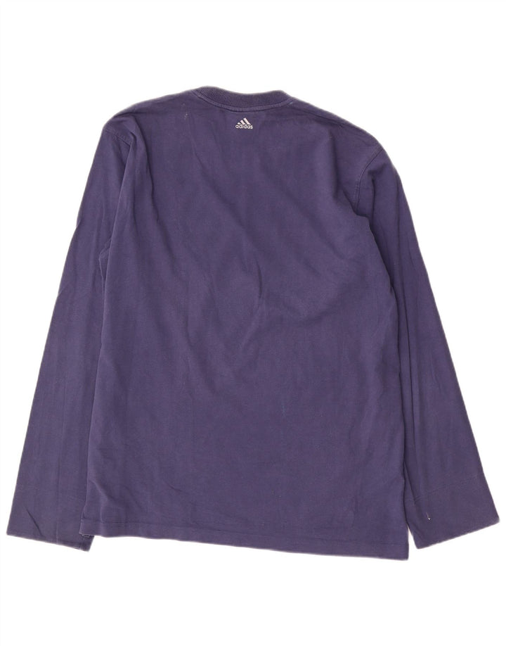 Adidas Mens Top Manga Longa Médio Algodão Azul Marinho