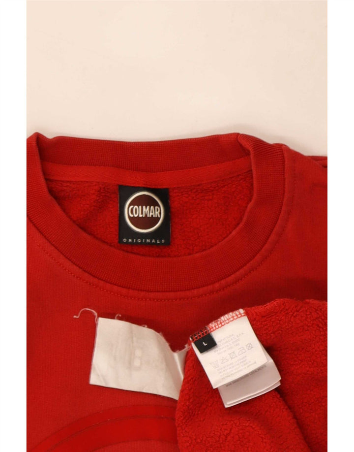 Colmar moletom masculino gráfico jumper grande algodão vermelho