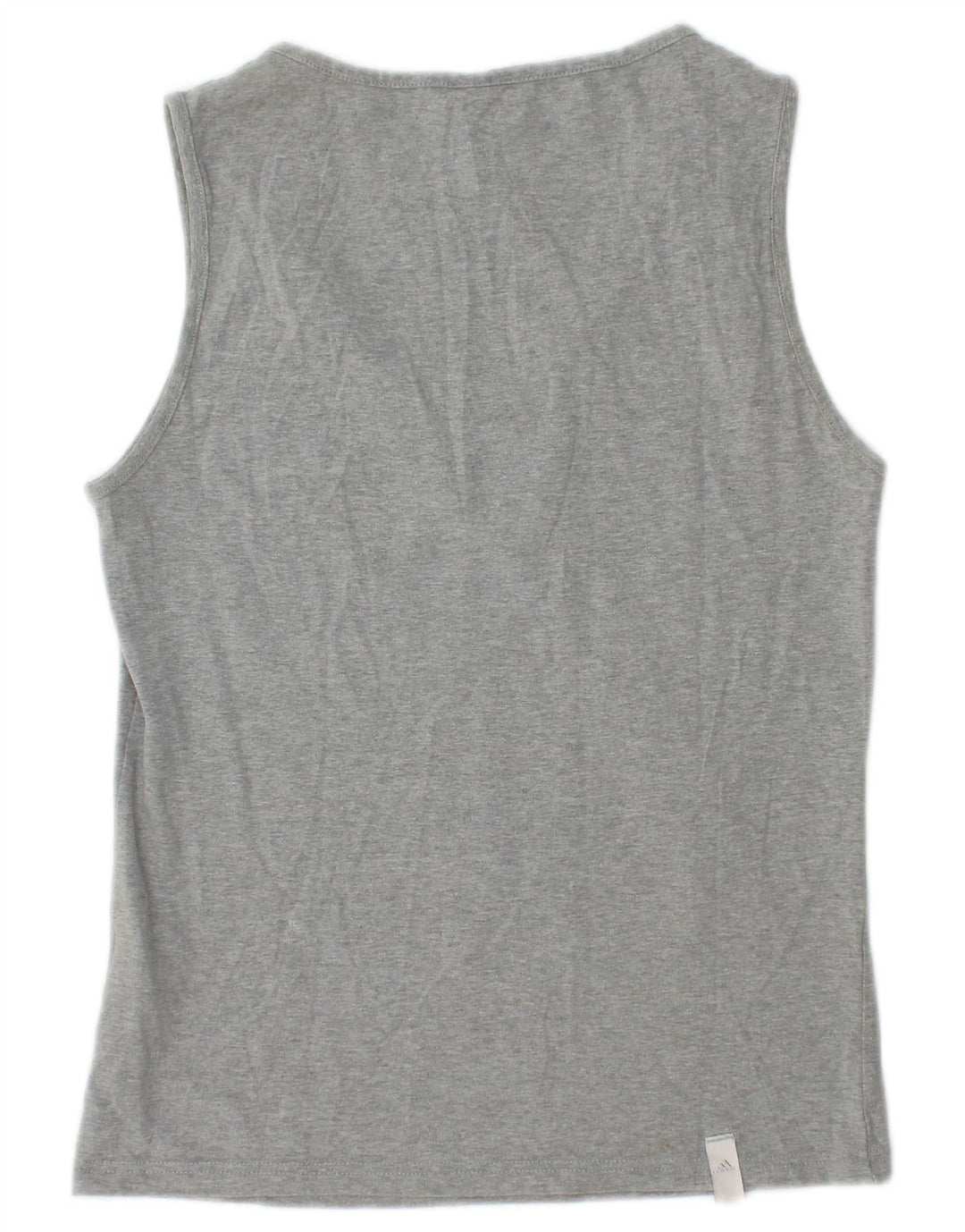 ADIDAS Womens Graphic Vest Top UK 12 Médio Cinza Algodão
