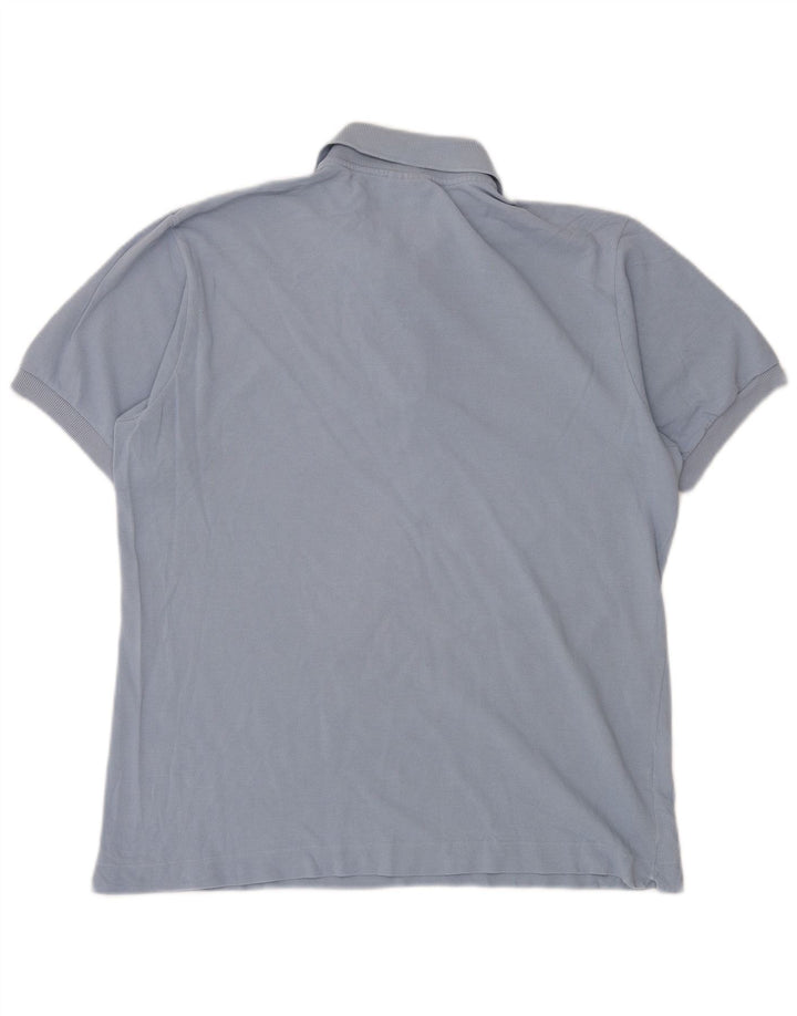 Camisa polo masculina Lacoste tamanho 5 grande algodão azul