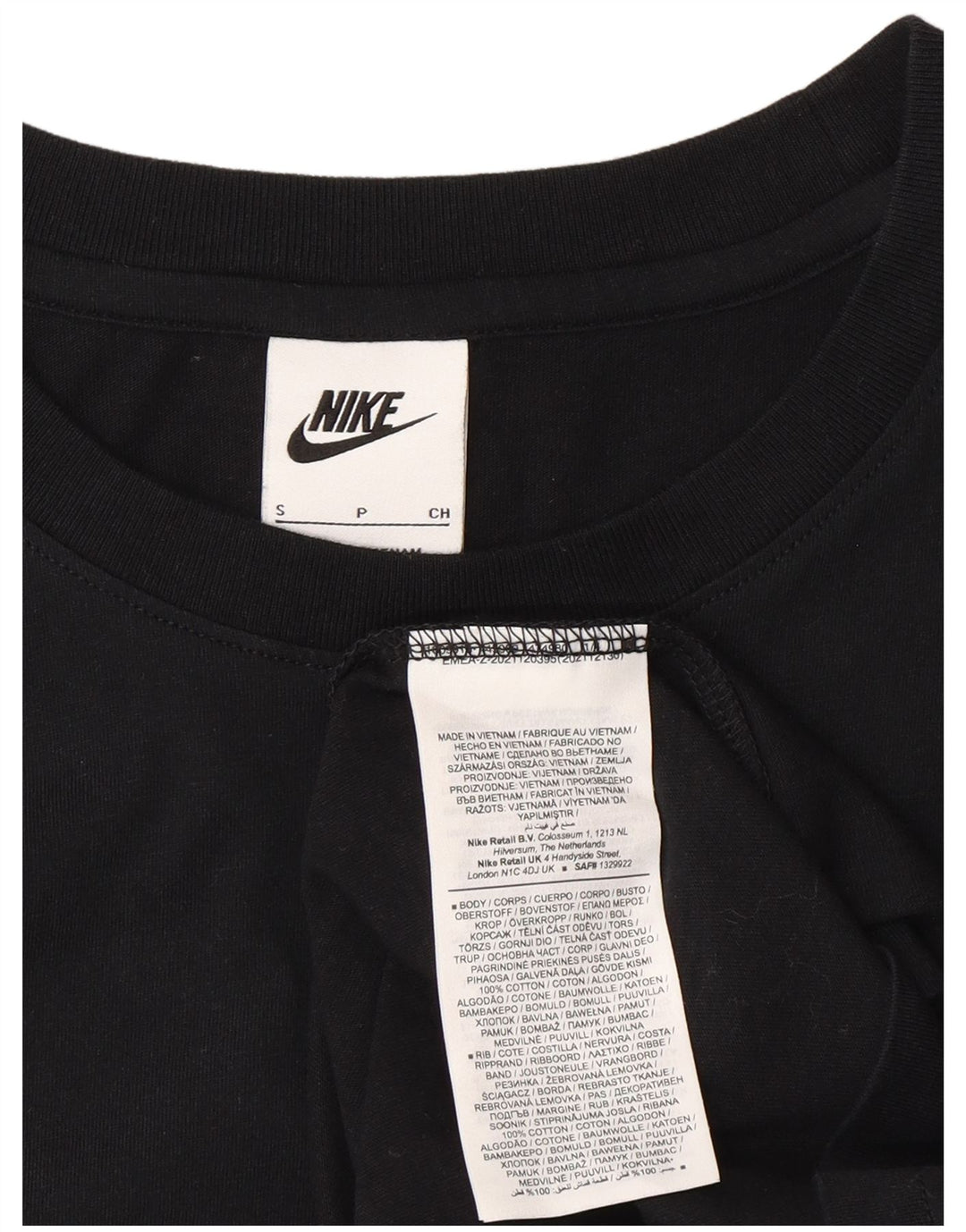 Camiseta Nike masculina gráfica top pequeno algodão preto