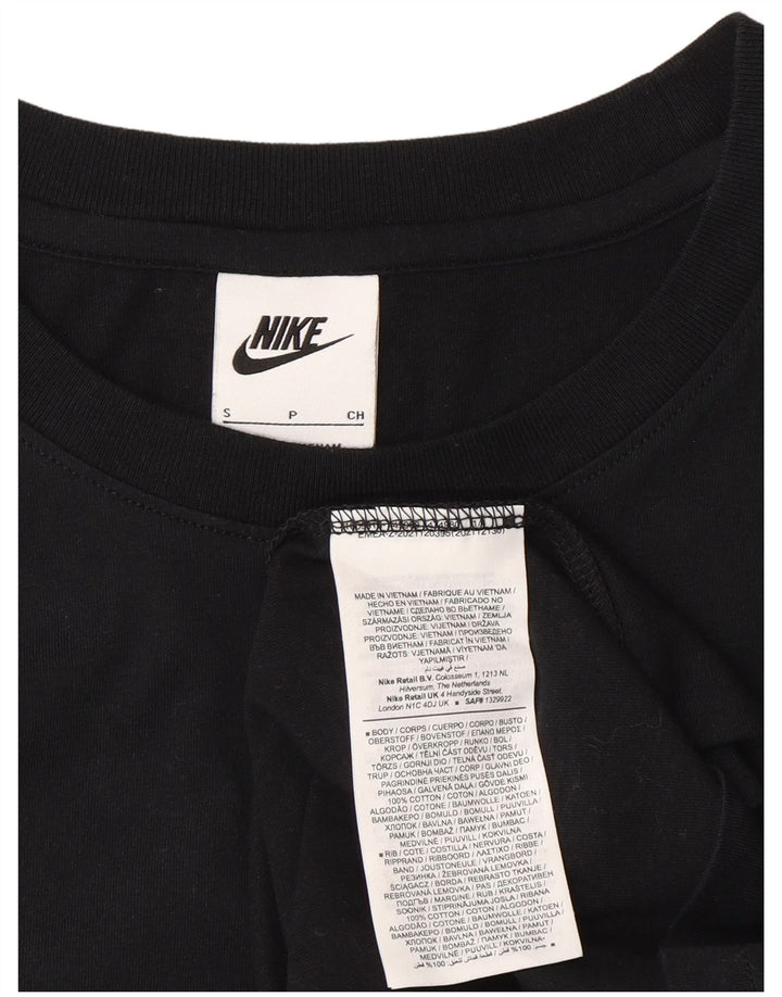 Camiseta Nike masculina gráfica top pequeno algodão preto