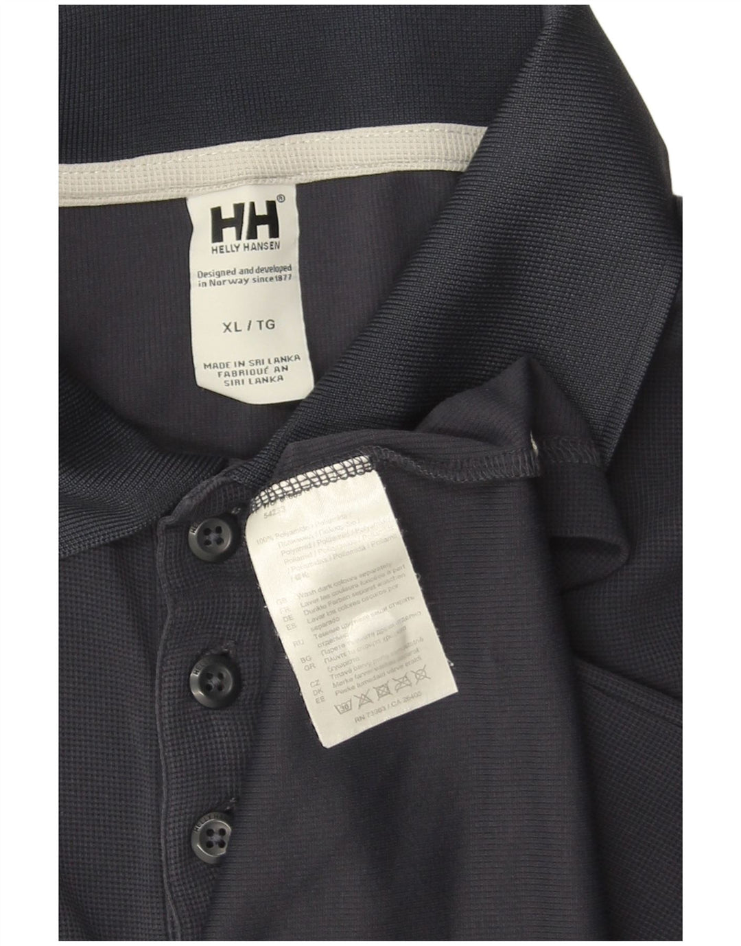 Camisa polo masculina HELLY HANSEN XL azul marinho poliamida