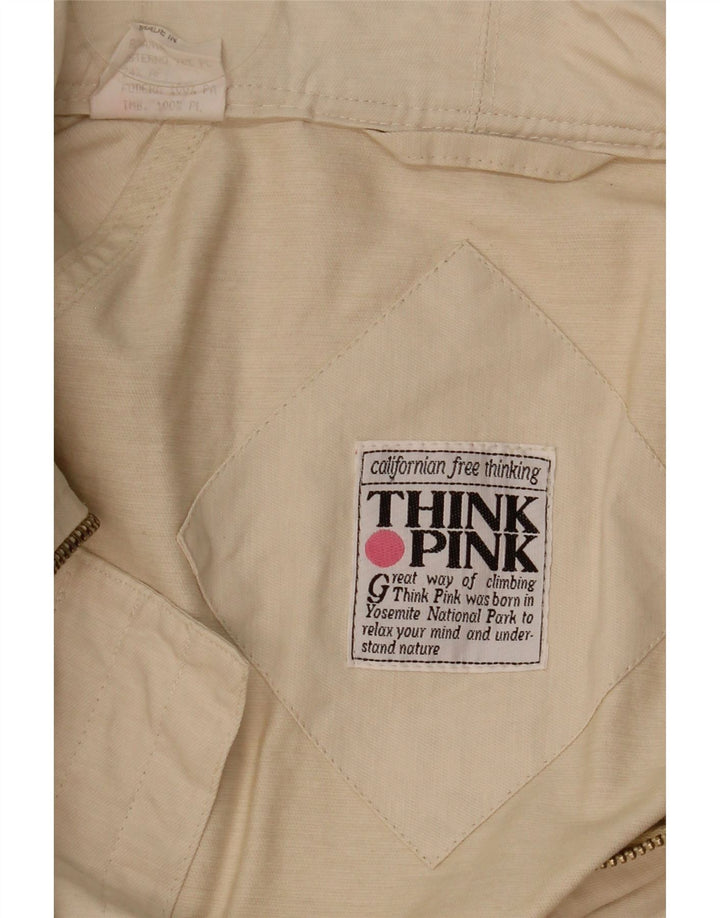Jaqueta utilitária masculina THINK PINK IT 50 grande bege