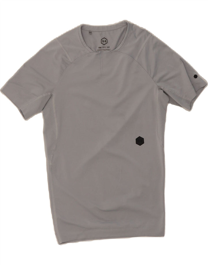 UNDER ARMOUR Mens T-Shirt Top Small Grey Vintage Under Armour and Second-Hand Under Armour from Messina Hembry 