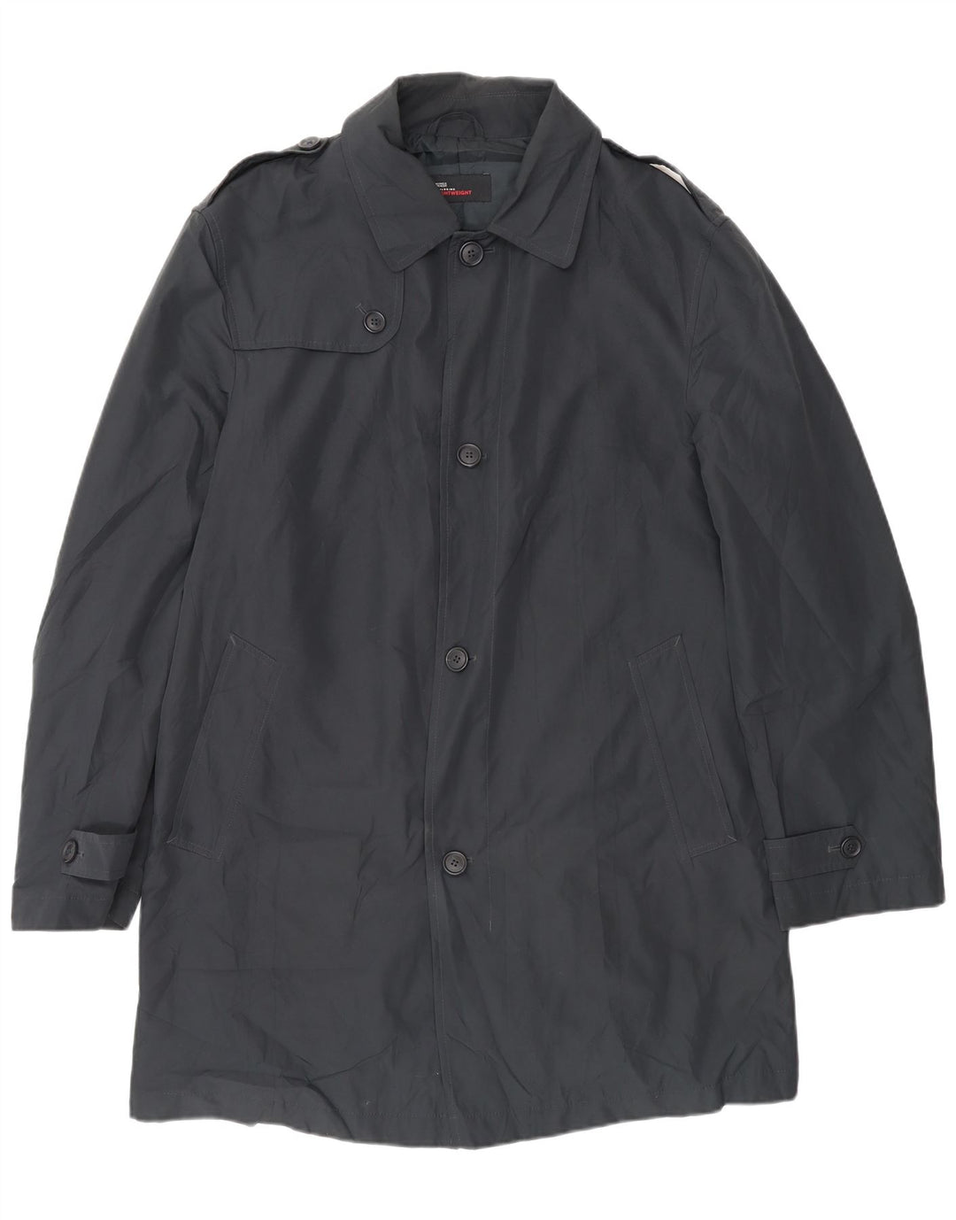 Casaco impermeável masculino Marks & Spencer Reino Unido 38/40 poliéster preto médio