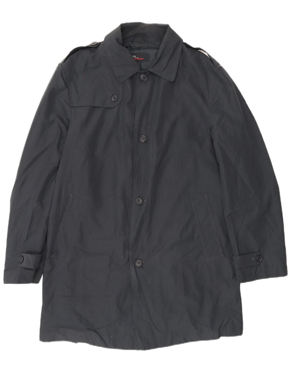 Casaco impermeável masculino Marks & Spencer Reino Unido 38/40 poliéster preto médio