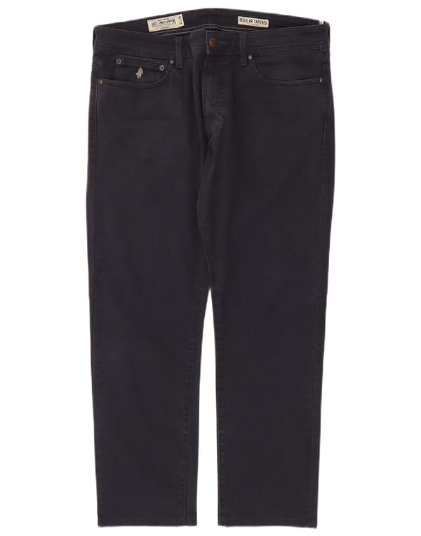 Marlboro Classics Masculino Regular Tapered Jeans W33 L28 Azul Marinho Algodão