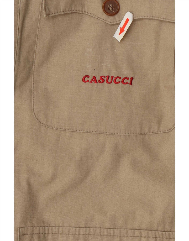 Jaqueta militar masculina Casucci IT 46 algodão bege pequeno